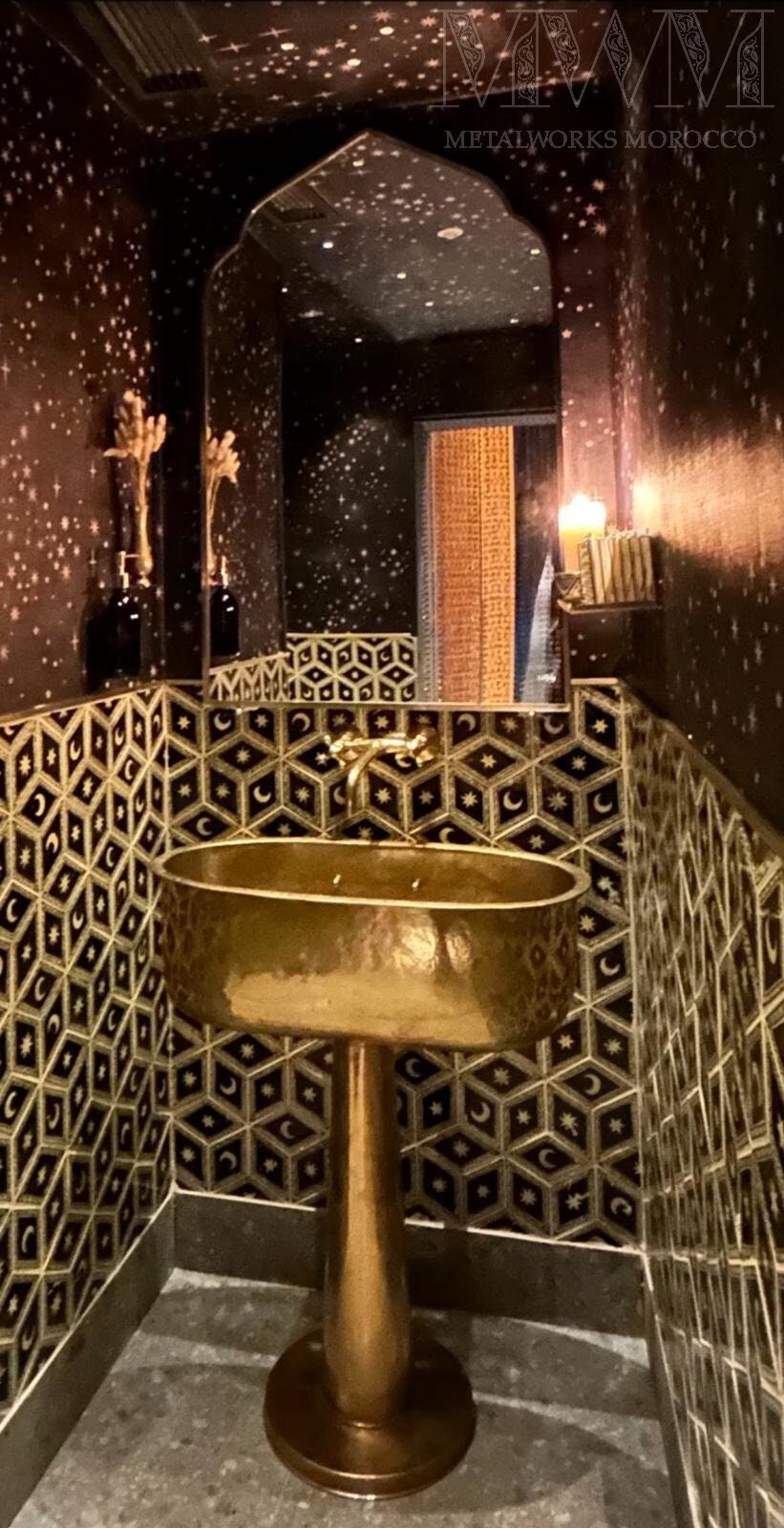 Solid Brass Pedestal Bathroom Sink - Unlacquered Brass Freestanding Sink