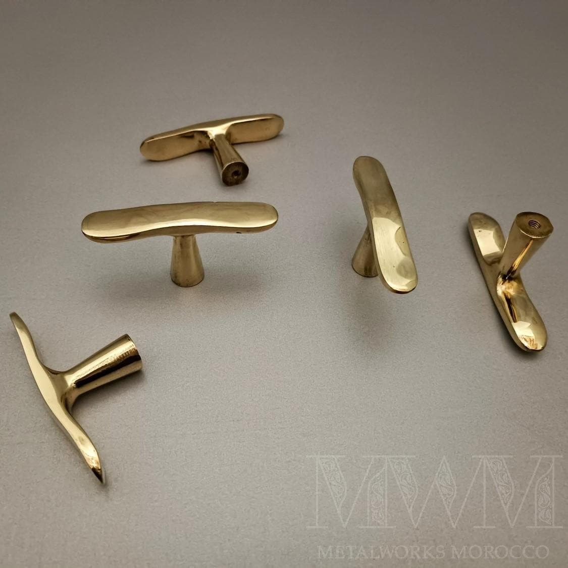 Unlacquered Brass T Bar Handles – Solid Brass Cabinet Pulls, Modern ...