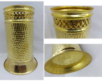 Brass Hammered Trash Can - Handmade Waste Can - 100% Moroccan