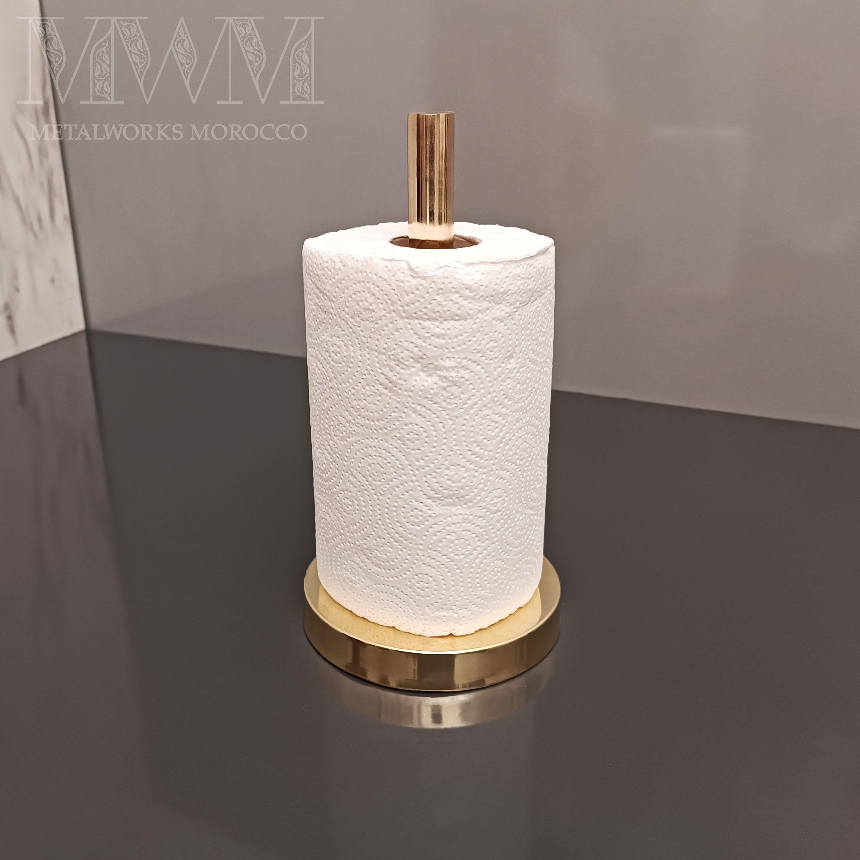 Brushed brass paper towel holder best sale