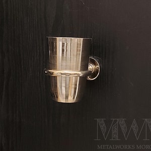 Handmade German Silver Wall Mounted Toothbrush Holder Cup