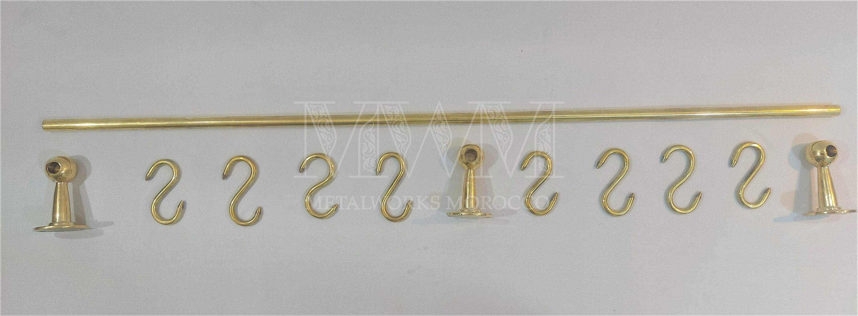 Unlacquered Brass Pot Rack Wall Mount for Kitchen Pan Rack Etsy Canada