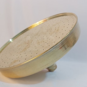 Unlacquered Brass Round Rain Shower Head -  Traditional Handmade Showerhead