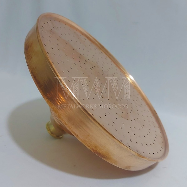 Rustic Copper Rain Shower Head - Handmade Round Showerhead