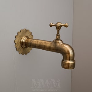 Antique Brass Tap Faucet For Bathtub And Fountain- Handmade Spigot Faucet