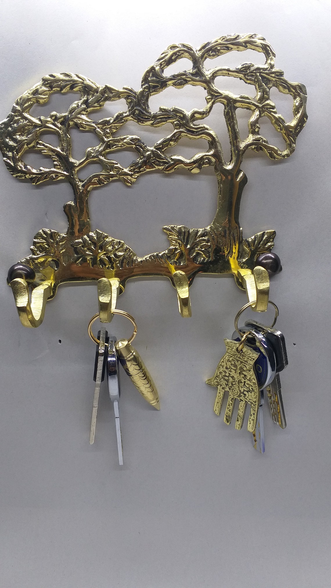 Brass Key Holder for Wall Decorative Key Hanger Entryway Etsy