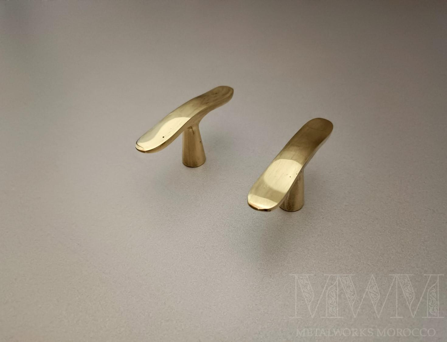 Unlacquered Brass T Bar Handles – Solid Brass Cabinet Pulls, Modern ...