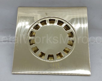 Unlacquered Brass Floor Drain Cover For Bathroom Or Powder Room