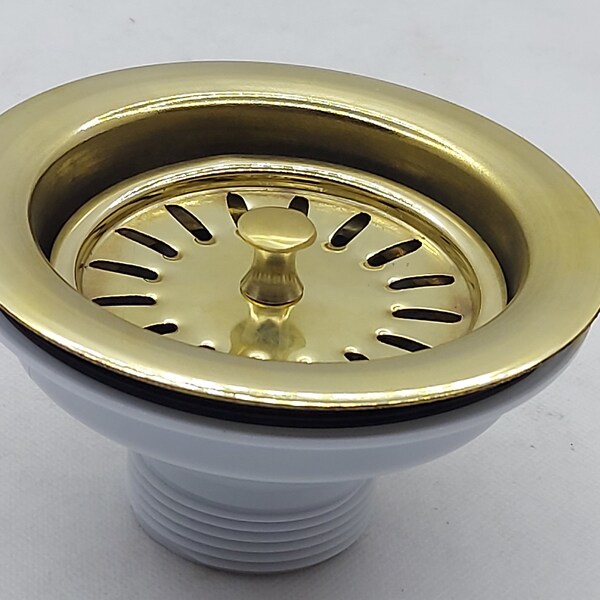 Unlacquered Brass Disposal Flange and Strainer Etsy
