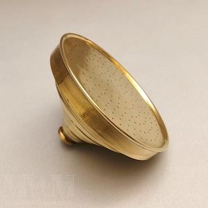 Unlacquered Brass Round Rain Shower Head -  Traditional Handmade Showerhead