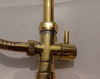 Unlacquered Brass Diverter For Shower Faucet System