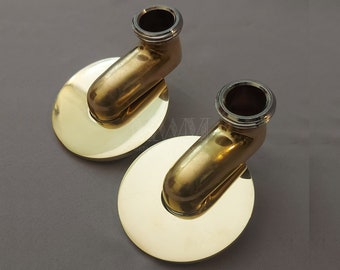 Unlacquered Brass Clawfoot Bathtub Faucet Adjustable Swing Arms