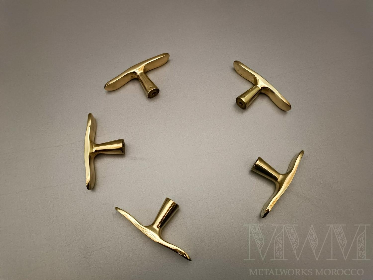 Unlacquered Brass T Bar Handles – Solid Brass Cabinet Pulls, Modern ...