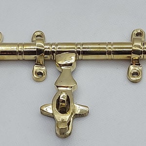 Unlacquered Brass Sliding Bolt 6’’ - %100 Handmade Door Bolt