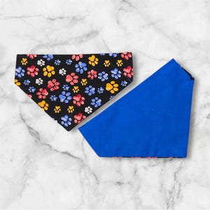 Double Sided, Paw Print - Pet Bandana - Dogs and Cats