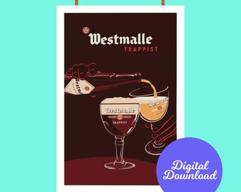 Reproduction of a Mid century vintage beer publicity panel