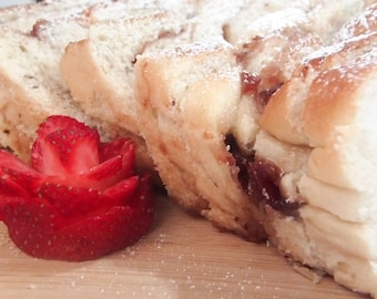 Strawberry Braid Bread - Vegan or Traditional Options Available