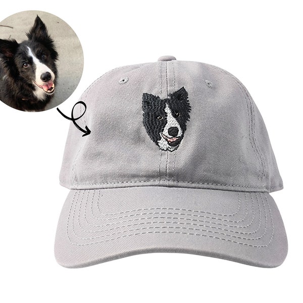 Cappello per animali domestici ricamato personalizzato utilizzando la foto dell'animale domestico Cappello per cani personalizzato Cappello per gatti personalizzato Cappello per animali domestici personalizzato Cappello per cani Cappello da baseball per cani personalizzato Cappello per mamma cane
