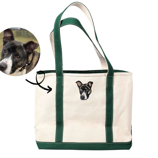 Design Your Dog Tote,Embroidered Tote Bag,Custom Pet Tote,Custom Pet Embroidered Bag,Dog Mom Bag,Personalized Gift,Pet Memorial Gift,Cat Dad