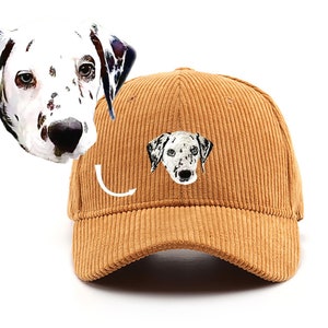 Put Your Pet On a Baseball Cap, Custom Embroidered Dog Portrait Cap, Personalized Gift Hat for Pet Owner, Gifts for BF GF, Dog Mom Hat