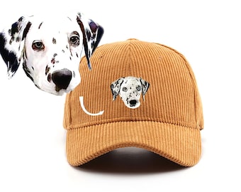 Mettez une casquette de baseball pour votre animal de compagnie, casquette brodée personnalisée portrait de chien, chapeau cadeau personnalisé pour propriétaire d'animal, cadeaux pour petit ami et petite amie, chapeau pour maman de chien