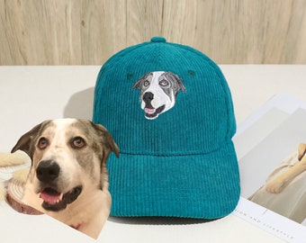 Put Your Pet On a Baseball Cap, Custom Embroidered Dog Portrait Cap, Personalized Gift Hat for Pet Owner, Gifts for BF GF, Dog Mom Hat