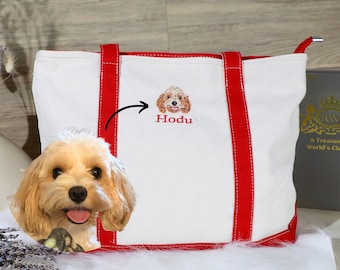 Diseñe su bolso de perro, bolso de mano bordado, bolso de mascota personalizado, bolso bordado de mascota personalizado, bolso de mamá de perro, regalo personalizado, regalo conmemorativo de mascota, papá gato