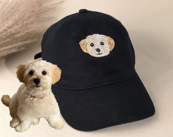Custom Embroidered Pet Hat, Personalized Dog Cap, Custom Cat Hat, Baseball Cap, Using Your Pet Dog Photo Hat, Dog Mom Hat,Mother's Day Gifts