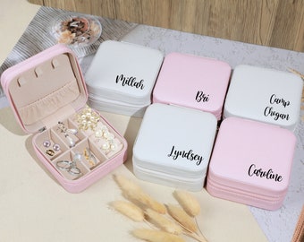 Personalized Jewelry Boxes,Custom Name Jewelry Box,Christmas & Holiday Gift,Travel Jewelry Box, Zipper Jewelry Box,Personalized Jewelry Case