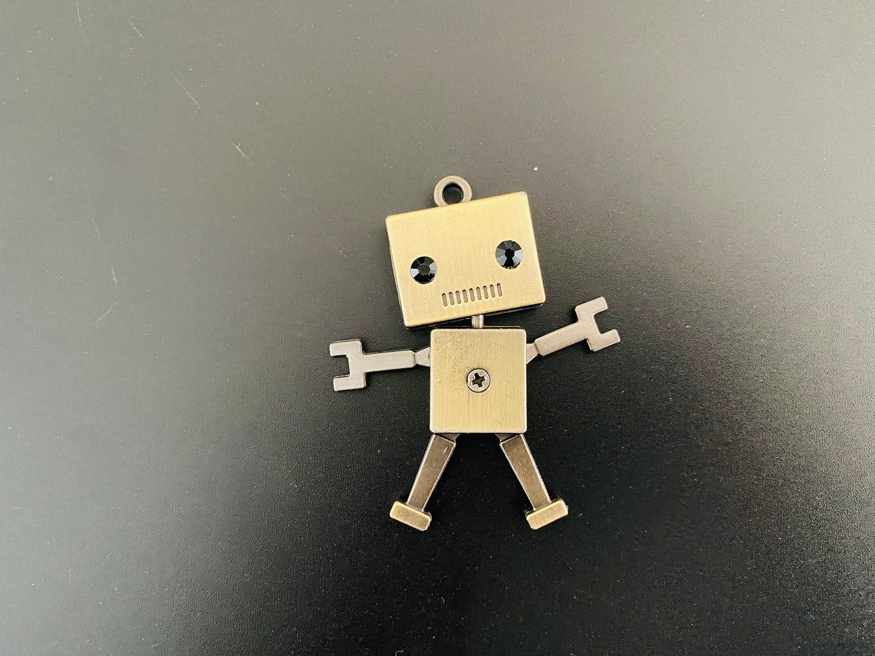 Metal Robot Keychain Robot Keyring Car Keychain Key Chain Etsy