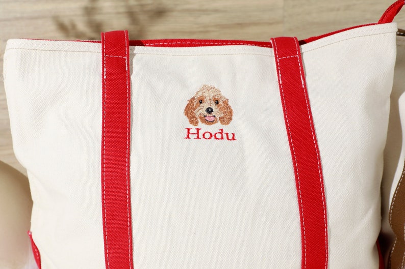 Design Your Dog Tote,Embroidered Tote Bag,Custom Pet Tote,Custom Pet Embroidered Bag,Dog Mom Bag,Personalized Gift,Pet Memorial Gift,Cat Dad image 2