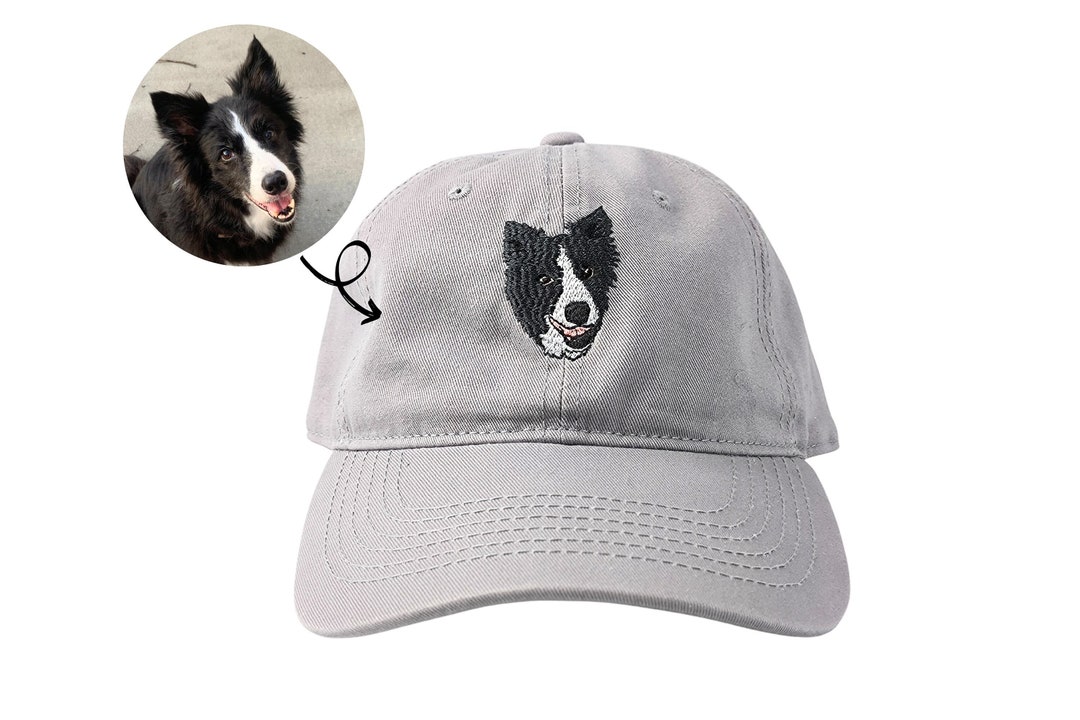 Custom Embroidered Pet Hat Using Pet Photo Personalized Dog Hat Custom