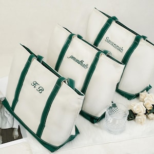 Bestickte Einkaufstasche, Benutzerdefinierter Text, Ironic Bold Tote, Canvas-Einkaufstasche, Strandtasche, Schultasche, personalisiertes Geschenk, Geschenk für sie, Geschenk für den besten Freund