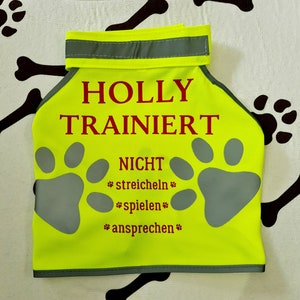 Personalisierte Hunde-Warnweste Hund im Training personalisiert Bild 1