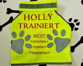 Personalisierte Hunde-Warnweste - Hund im Training- personalisiert