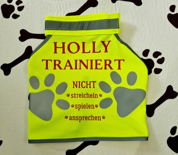 Personalisierte Hunde-Warnweste Hund im Training personalisiert - .de