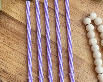 Stripe Straw, Straws, Plastic Straws, Purple Straw, Drinking Straw, Swirly Straws