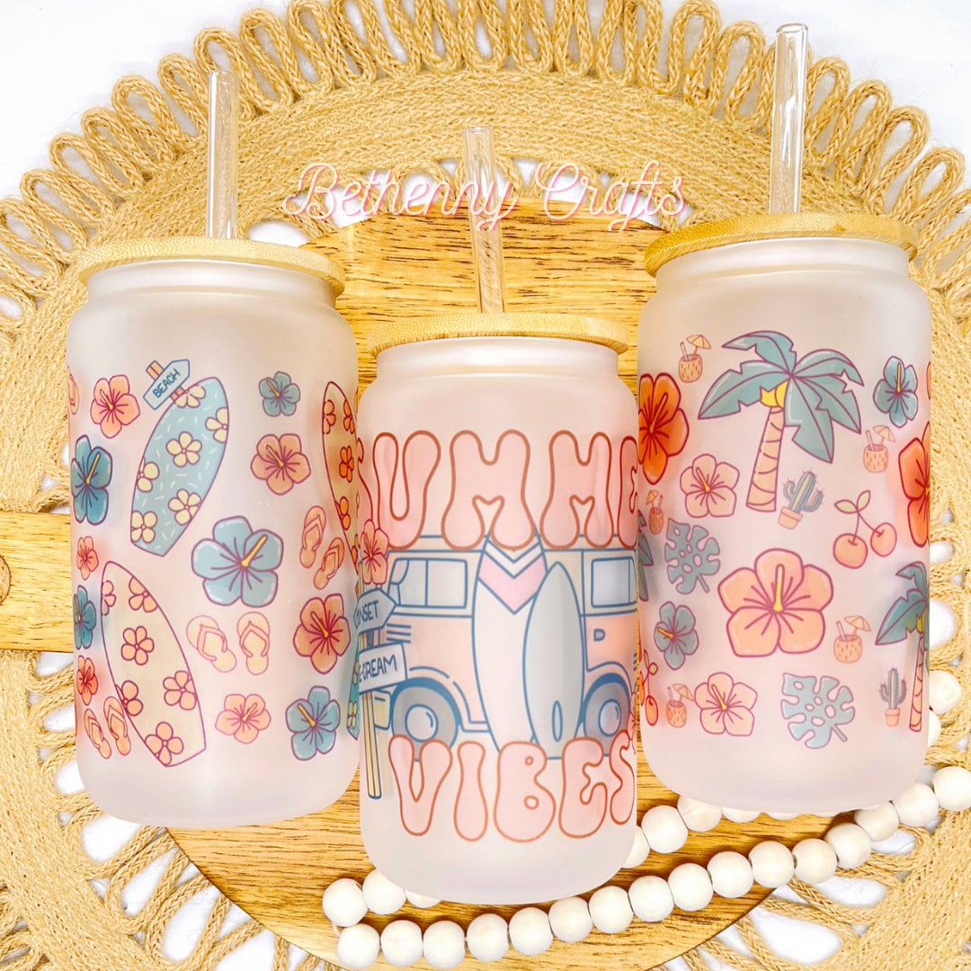 Summer Can Glass Cup, Summer Design, Summer Libbey Can Glass Cup ...