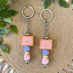 Silicone Keychain, Keychains, Handmade, Keychains Gifts, Keychain, silicone beaded keychain