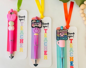 Teacher Era Beaded Pen, Teacher Pen, Silicone Beaded Pen, Pens, Beaded Pens, Silicone Beads, Teacher Gift, Teacher Beaded Pen