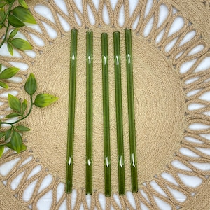 Green Glass Straw | Glass Straw | Straws | Single Glass Straw