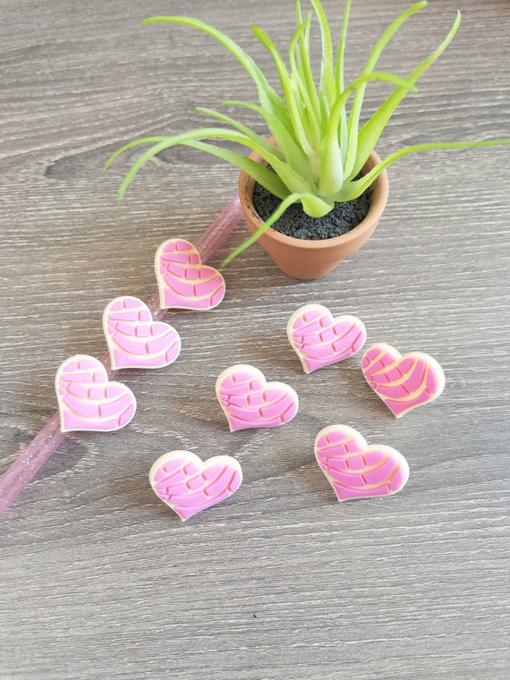 Heart Straw Topper Concha Heart Straw Toper Heart Concha Straw