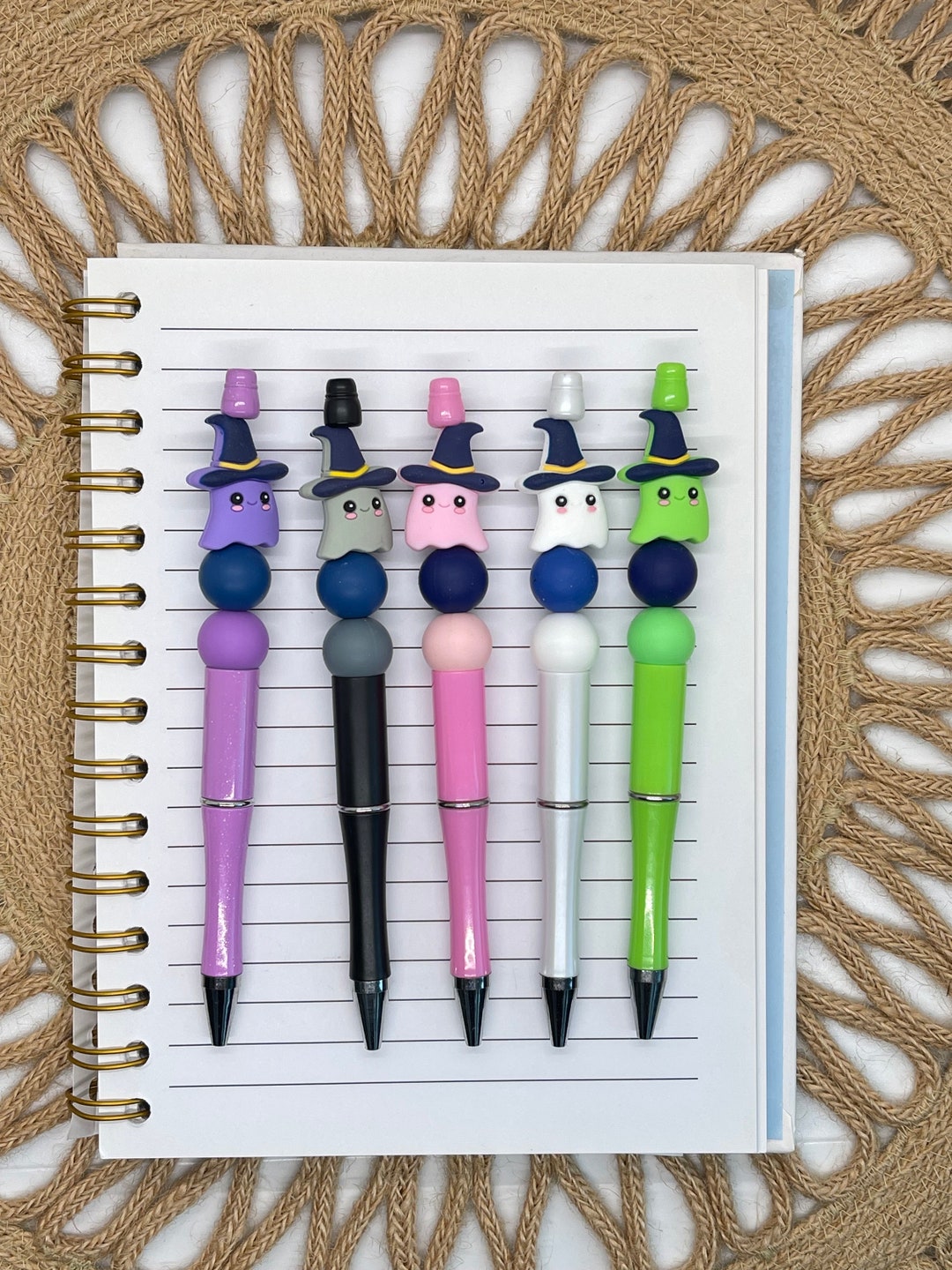Beaded Pen, Ghost Pens, Silicone Beaded Pen, Bead Pen, Spooky Pens