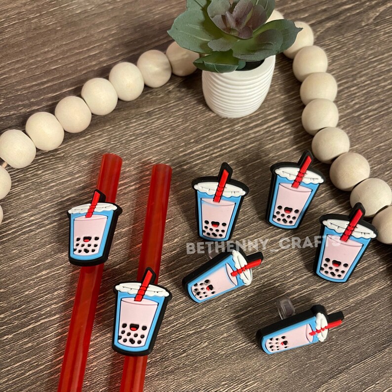 Boba Frappe Straw Topper Straw Toppers Boba Straw Topper Etsy