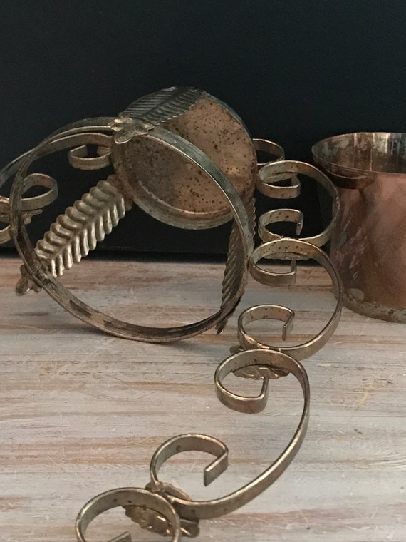 ヴィンテージの銅/金属製吊り下げ式植木鉢 - Etsy 日本