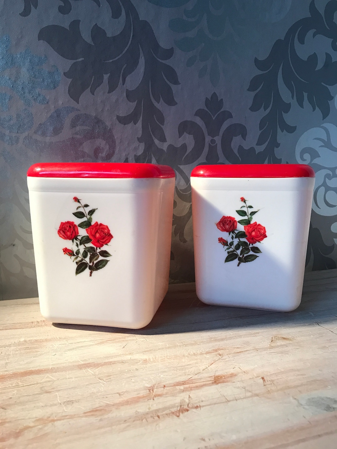 Vintage Retro Plastic Storage Containers, Jars - Etsy
