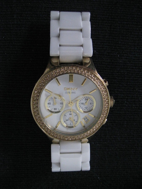 Vintage Donna Karan Watch DKNY NY4986 Broadway Ceramic  display picture 3