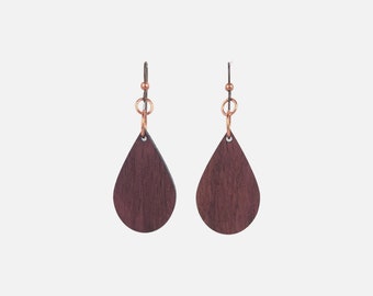 Small Teardrop Wood Earrings (10)