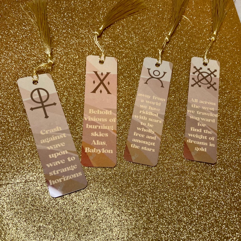 Greta Van Fleet TBAGG Symbol and Lyrics Bookmarks Etsy