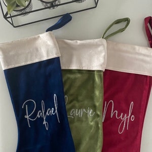 Christmas Stocking | Christmas 2023 | Traditional Christmas | Personalised Christmas Stocking | Green Stocking | Red Stocking